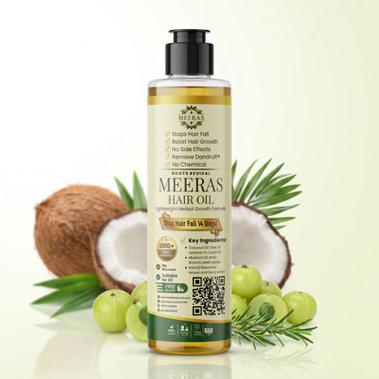 Meeras Hair Oil – Anti Hair Fall & Hair Growth Oil for Men & Women (200ml)