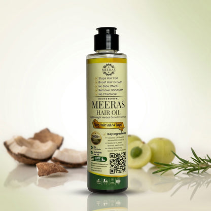 Meeras Hair Oil – Anti Hair Fall & Hair Growth Oil for Men & Women (200ml)