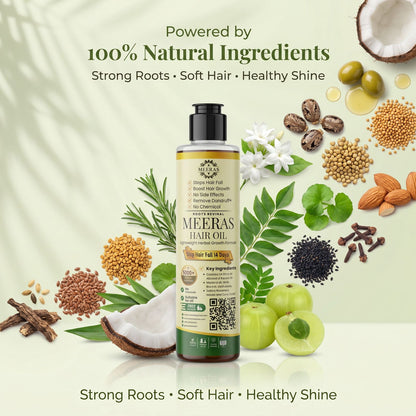 Meeras Hair Oil – Anti Hair Fall & Hair Growth Oil for Men & Women (200ml)